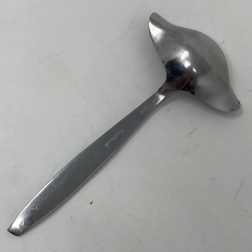 Vtg Crestmark Japan Stainless Steel Gravy Sauce Ladle Serving Spoon 7.25